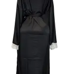 Curvy Queen Plus Size Satin Lace Robe