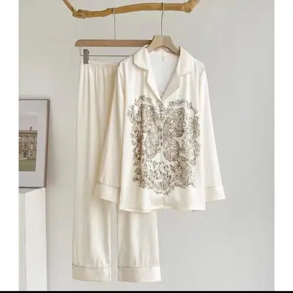 Ice Silk Butterfly Two-Piece Set