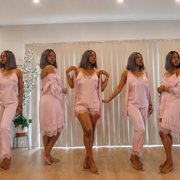 Sparkling diva 5 piece luxury loungewear Set
