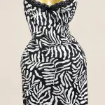Curve Lace-Trim Cami Slip Dress