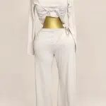 Ivory Tie-Front 3-Piece Set