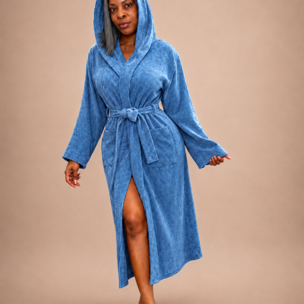 Ehi_Luxe 100% Cotton Robe with hoodie