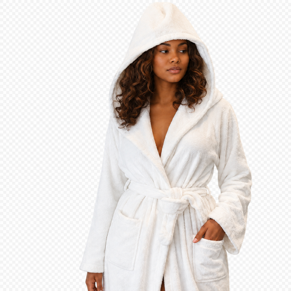 Ehi_Luxe 100% Cotton Robe with hoodie