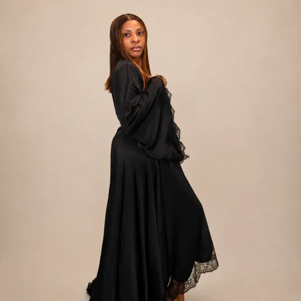 Vacation Ice Silk Flowing Robe