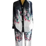 Ehi_Luxe Ice Silk Satin Two-Piece Set