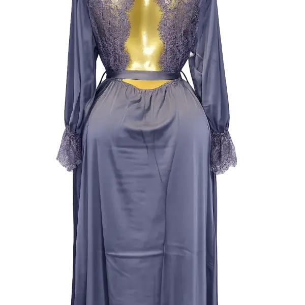 Elegant Luxury Lace Back Robe