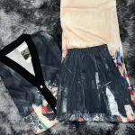 Ehi_Luxe Ice Silk Satin Two-Piece Set