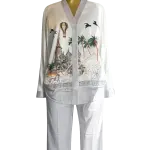 Ehi_Luxe Ice Silk Satin Two-Piece Set