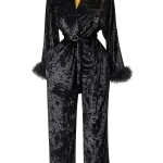Ehi_Luxe Velvet Two-Piece Robe Set
