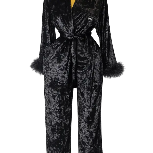 Ehi_Luxe Velvet Two-Piece Robe Set
