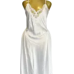 Ehi_Luxe Satin Lace Slip Dress – White