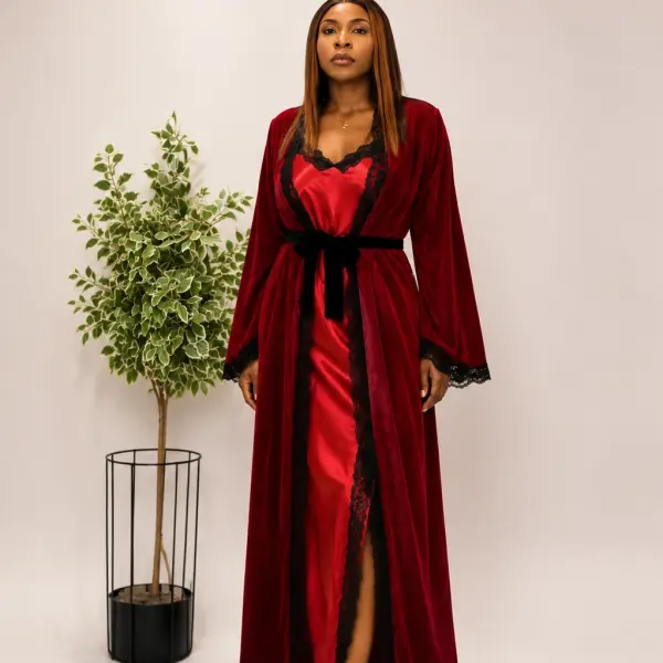 Midnight Luxe velvet robe