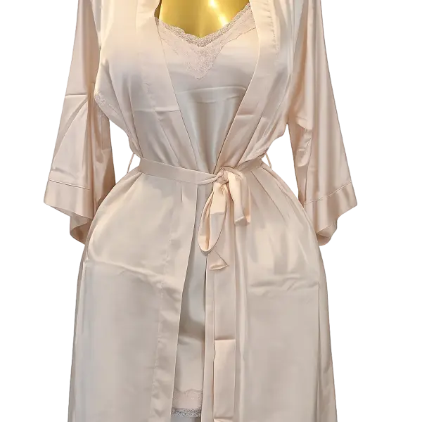 Becca two piece robe and slip dress set