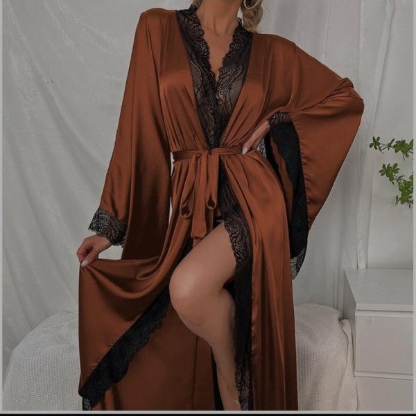 Ehi_Luxe Ice Silk Satin Robe