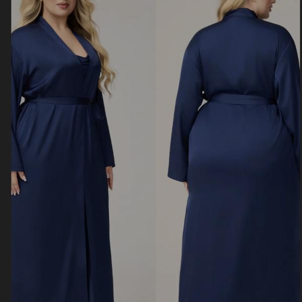 Curvy two piece robe set