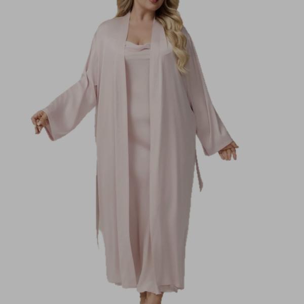 Curvy two piece robe set
