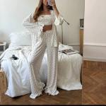 Cozy love Print 3 piece Lounge set