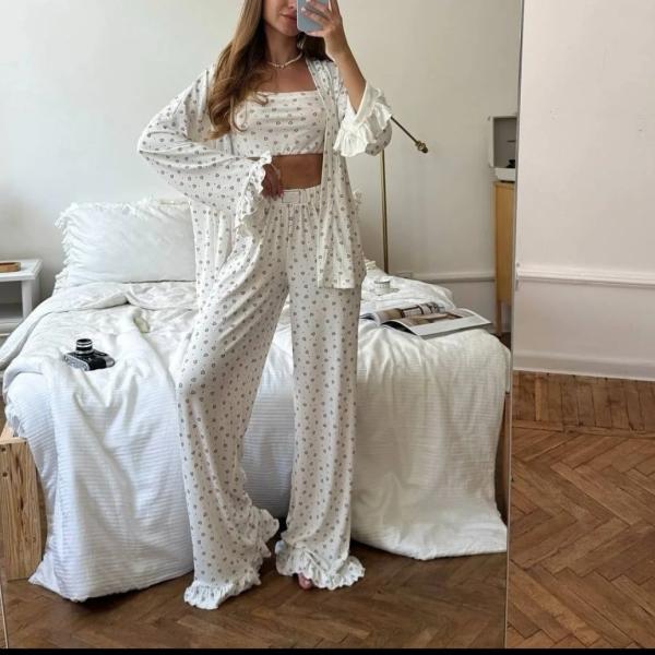 Cozy love Print 3 piece Lounge set