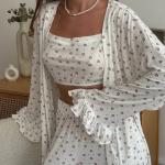 Cozy love Print 3 piece Lounge set