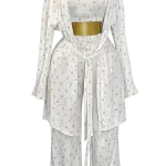 Cozy love Print 3 piece Lounge set