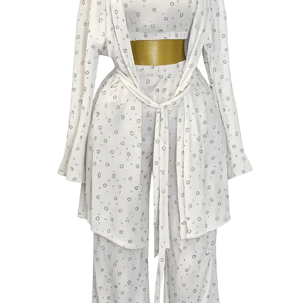 Cozy love Print 3 piece Lounge set