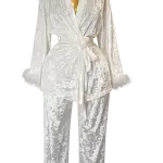 Ehi_Luxe Velvet Two-Piece Robe Set