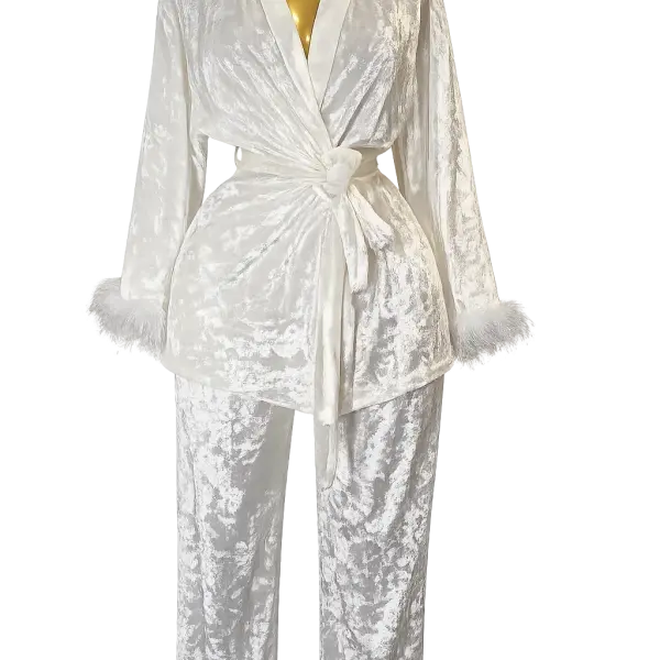 Ehi_Luxe Velvet Two-Piece Robe Set